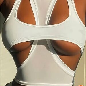 Chic White Cut-Out Crop Top